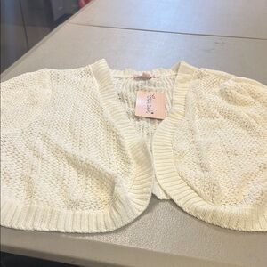 Extra Touch Cream Knit Shrug